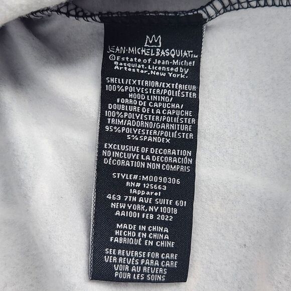Jean-Michel Basquiat + Members Only Graphic Print Pullover Hoodie Sweatshirt L - Picture 11 of 11